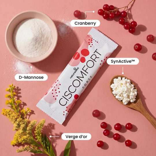 Cranberry, D-Mannose, verge d'or et SynActive dans Ciscomfort Forte