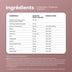 Ingrédients de B·Beauty Complex : AnaGain Nu, SOD, bambou, biotine, vitamines et minéraux