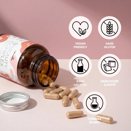 B·Beauty Complex est vegan friendly, sans gluten, sans lactose, sans sucre ajouté, formule épurée
