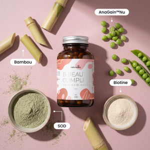 AnaGain Nu, bambou, SOD et biotine dans B·Beauty Complex