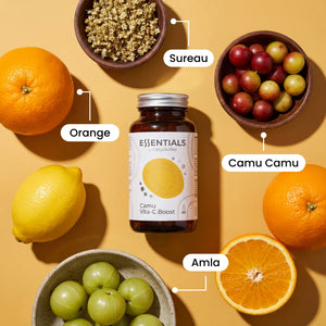 Camu camu, amla, sureau, orange et citron dans Camu Vita-C Boost