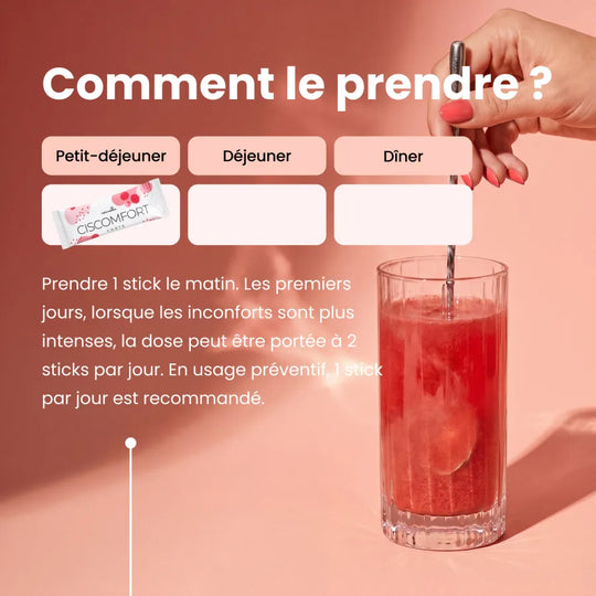 Comment prendre Ciscomfort Forte : 1 stick le matin, jusqu'à 2 sticks par jour les premiers jours