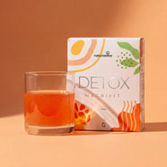 Magrifit Detox de Naturadika, boite de 20 sachets avec verre de boisson drainante