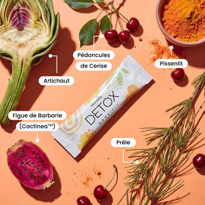 Ingredients naturels de Magrifit Detox : figue de Barbarie, artichaut, cerise et prele