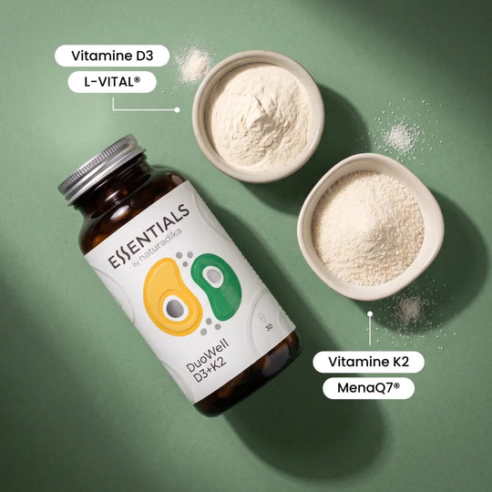 Actifs de DuoWell D3+K2 : vitamine D3 L-VITAL® et vitamine K2 MenaQ7®