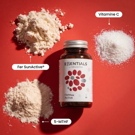 Fer SunActive, vitamine C et 5-MTHF, les ingrédients de FerMax Active