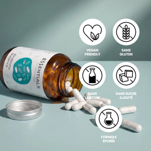 Probiotic Balance est vegan friendly, sans gluten, sans lactose, sans sucre ajouté, formule épurée