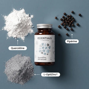 Actifs de SupraZinc Advanced : quercétine, L-OptiZinc® et pipérine
