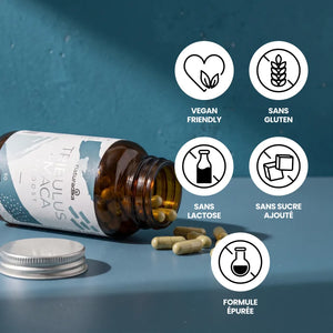 Viboost Tribulus + Maca : vegan friendly, sans gluten, sans lactose, sans sucre ajouté et formule épurée
