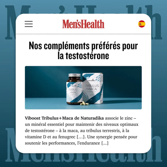 Viboost Tribulus + Maca dans Men's Health : compléments préférés pour la testostérone