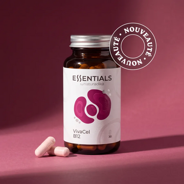 VivaCel B12 de Naturadika — flacon de 30 gélules de vitamine B12 avec folate